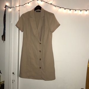 Nasty Gal Beige Blazer Dress